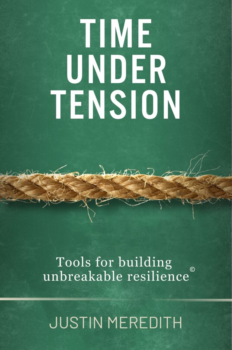 Time Under Tension resilience book cover by Justin Meredith